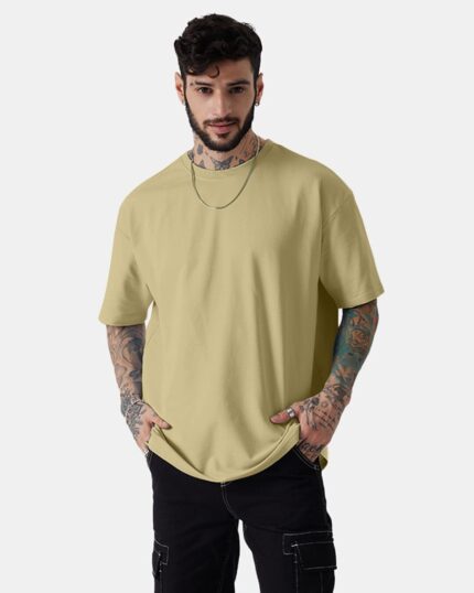 Plain T-shirt - Beige | Oversized by NonSenseTee